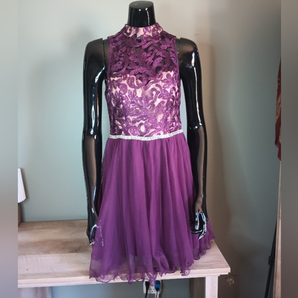 City Triangles Y2K Fairy Princess Mini Dress Juniors 5 Purple Whimsigoth HOCO